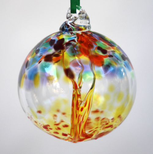 Click to view detail for DB-1025 Ornament - Party Mix With Orange Witchball $37